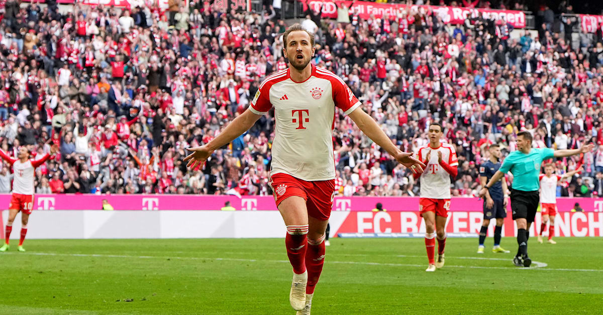 Rekordmann Harry Kane F Hrt Fc Bayern Zur Torparty Gegen Mainz