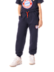 Pantalon De Survêtement FC Bayern München Essential - Enfant - Bleu Marine - 100% Coton - Logo Imprimé - Coupe Normale