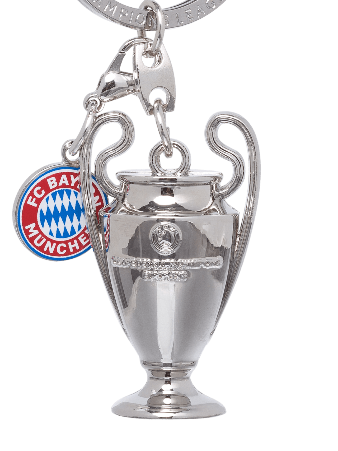 UCL trophy keyring detail 2