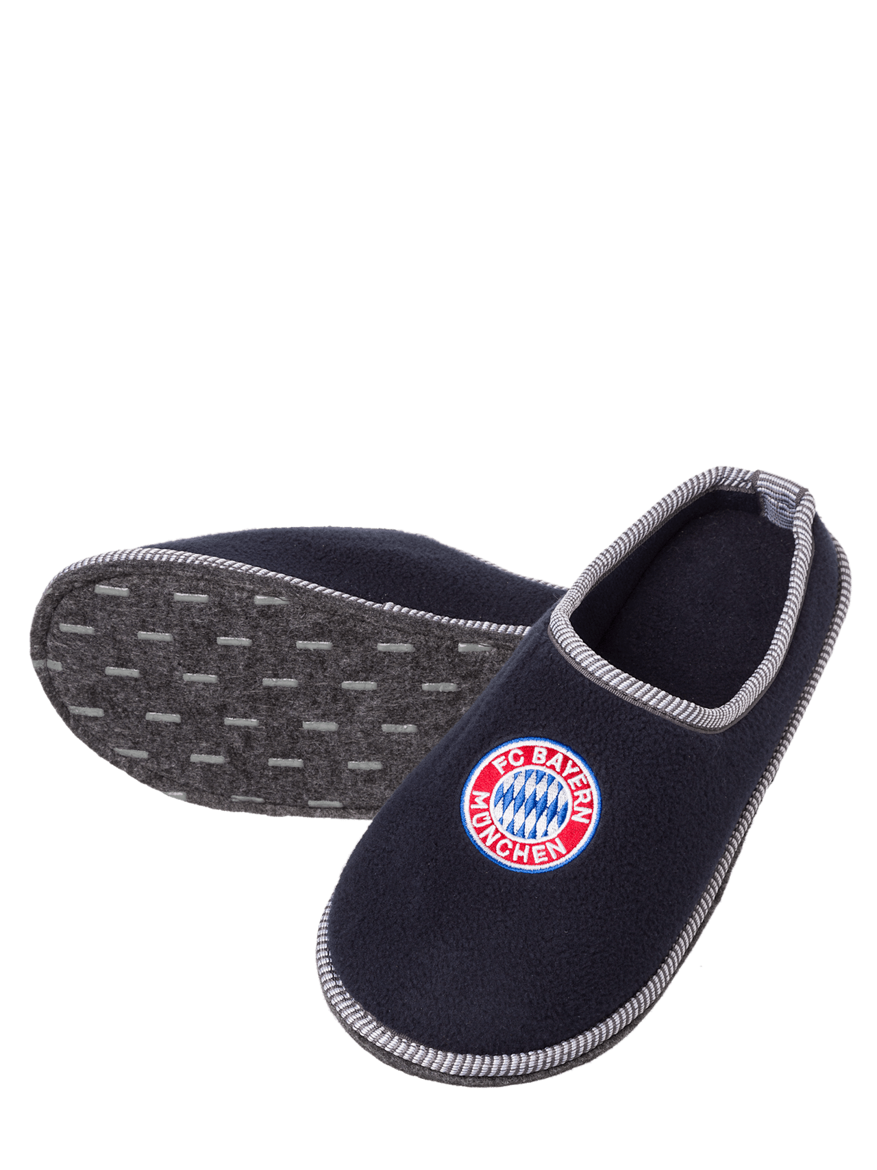 Pantofole in feltro navy detail 2