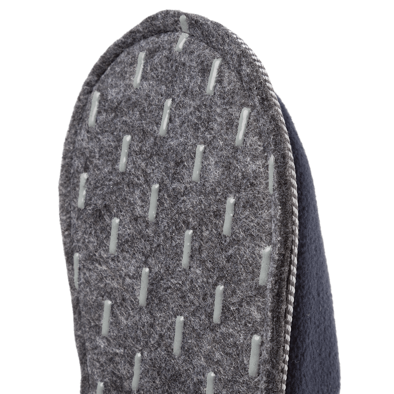 Pantofole in feltro navy detail 4