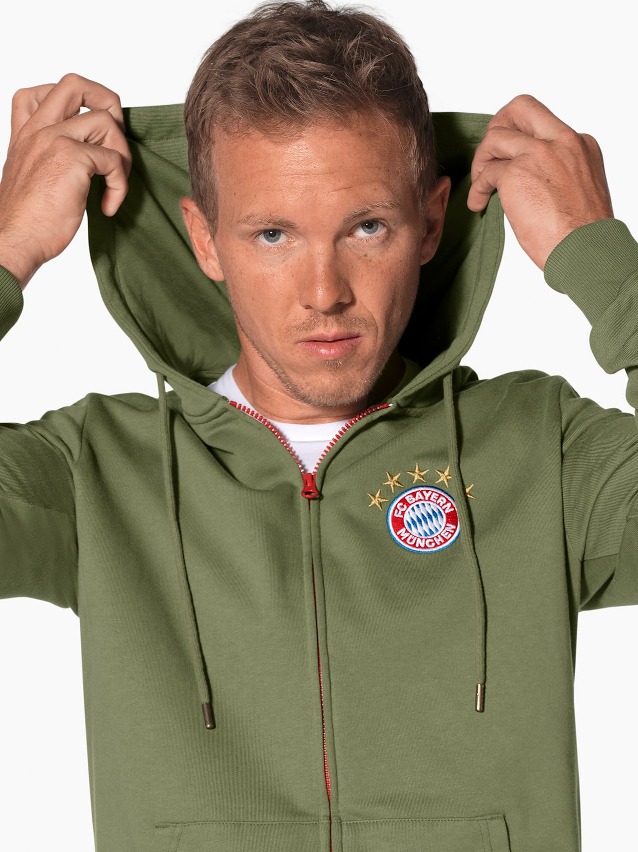 Zip hoodie with logo detail 5