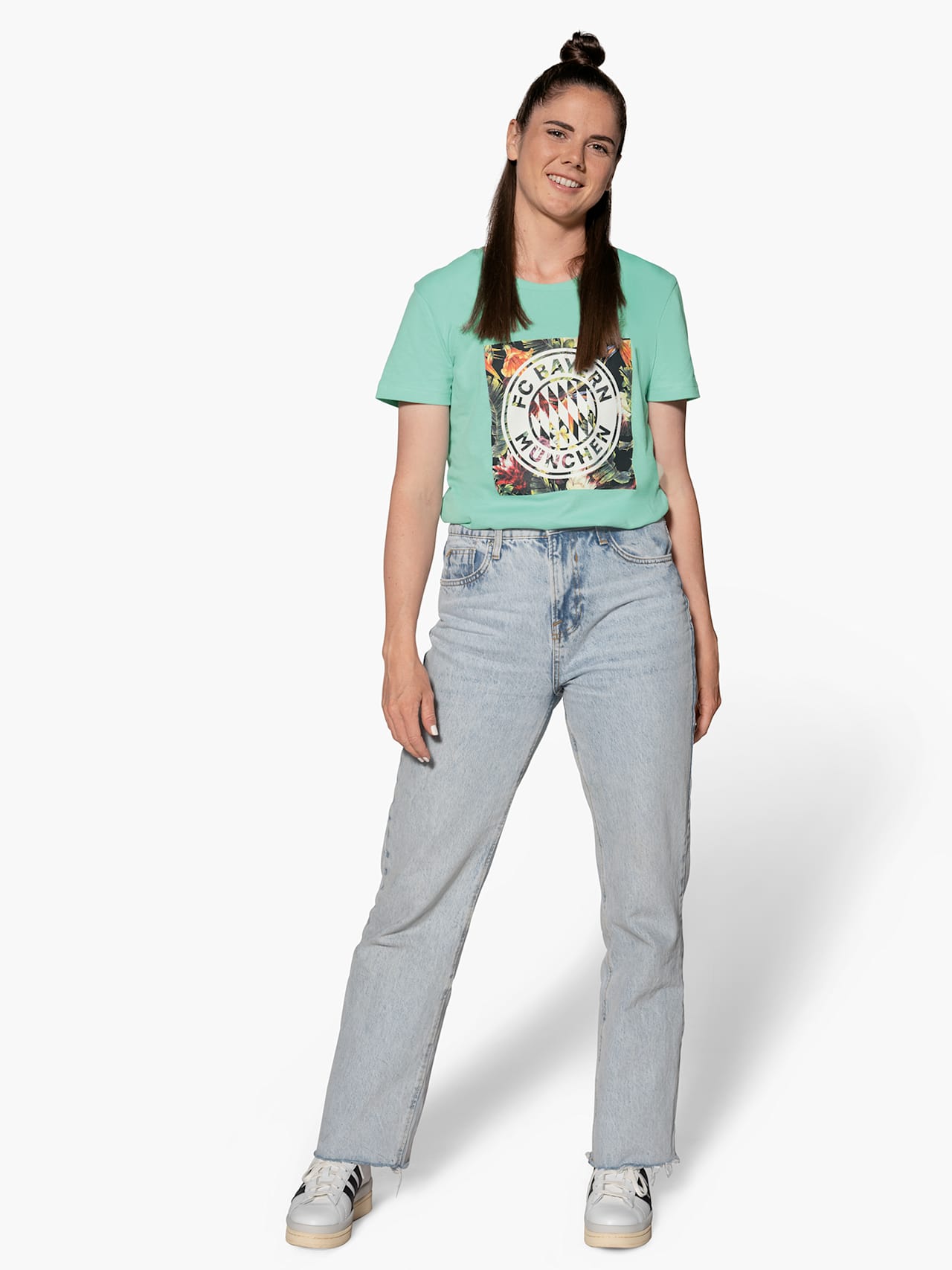 Floral T-shirt with logo detail 3