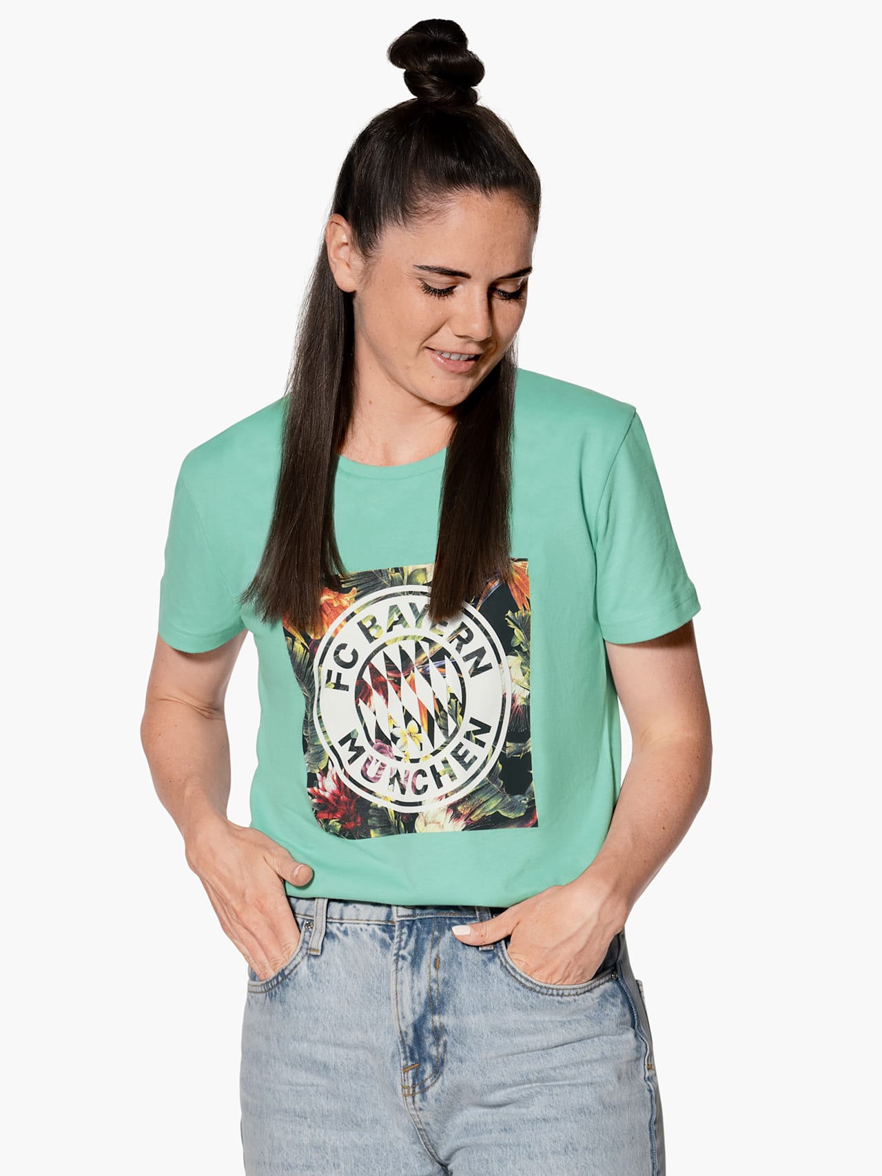 Floral T-shirt with logo detail 4
