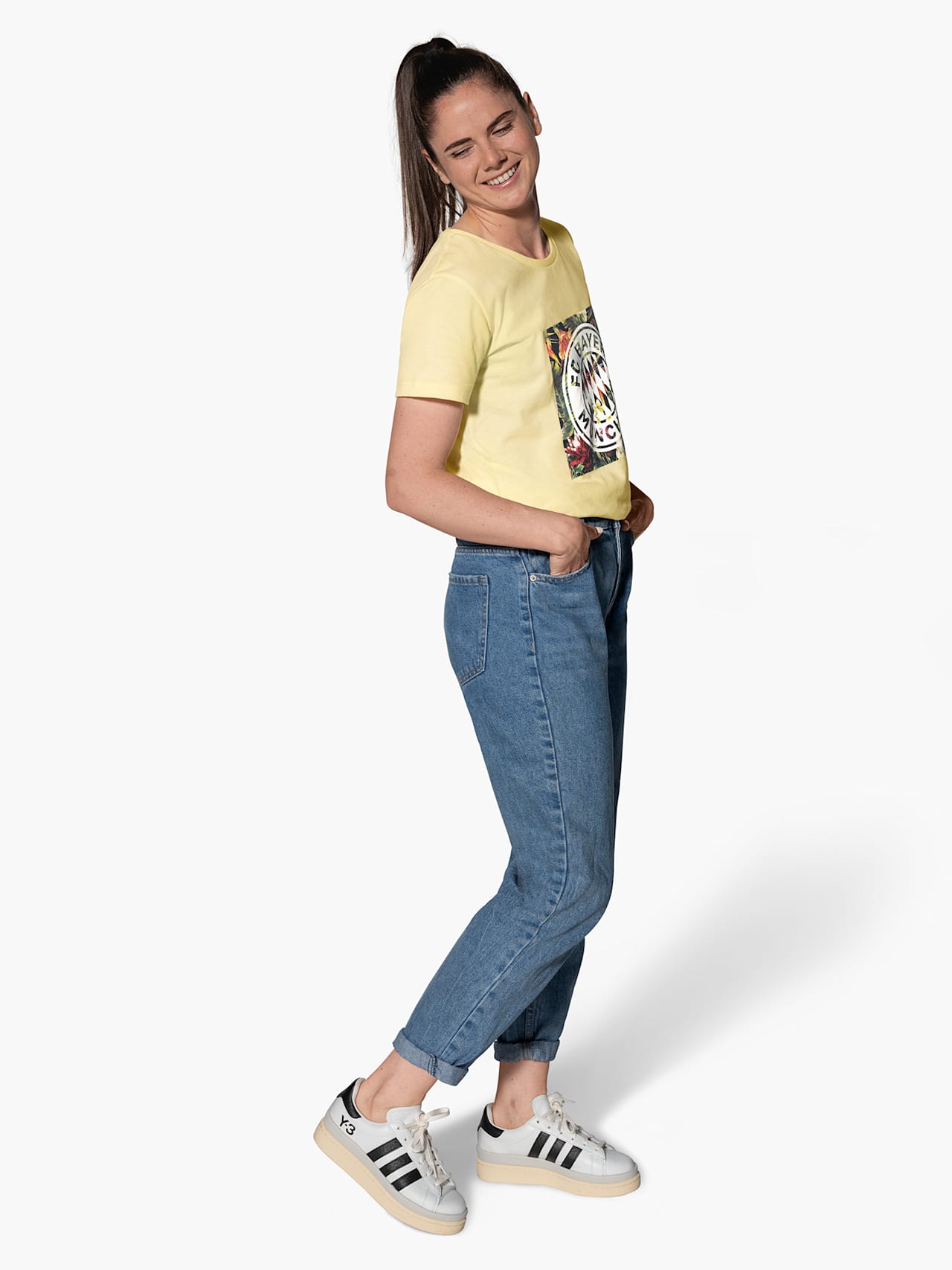 Floral T-shirt with logo detail 4