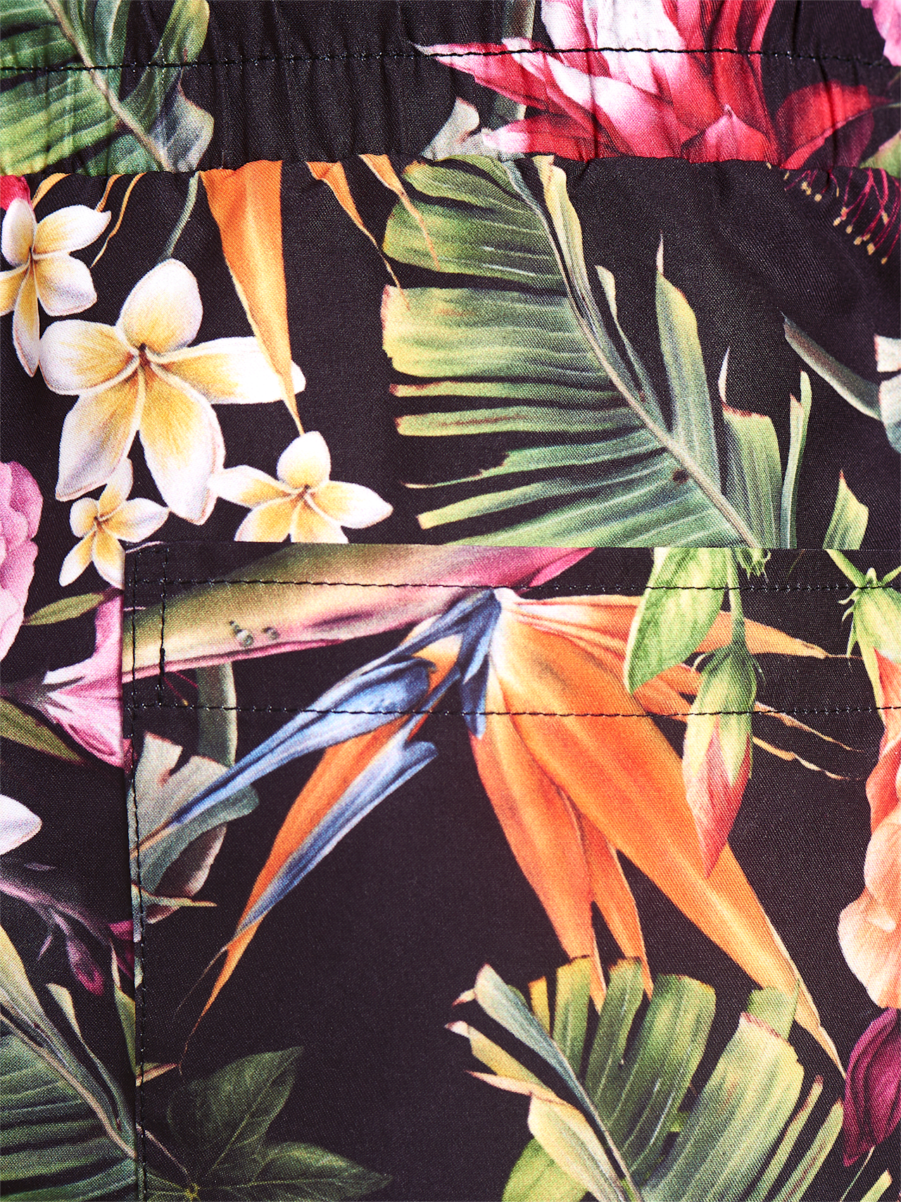 Floral swim trunks detail 3