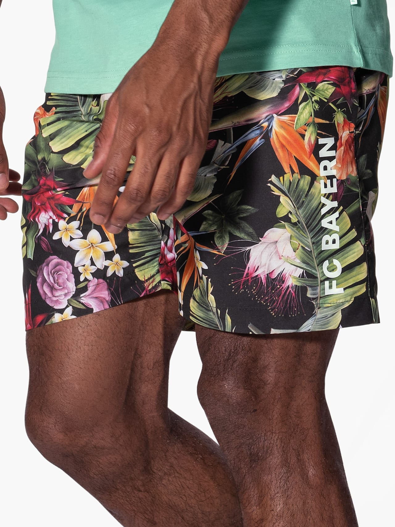 Floral swim trunks detail 6