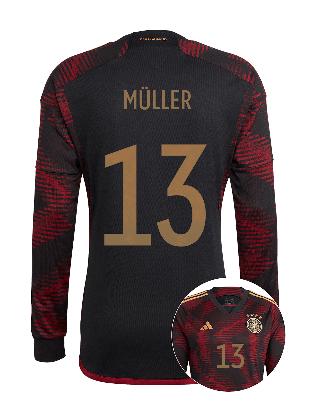 Langarm Trikot DFB Away detail 2