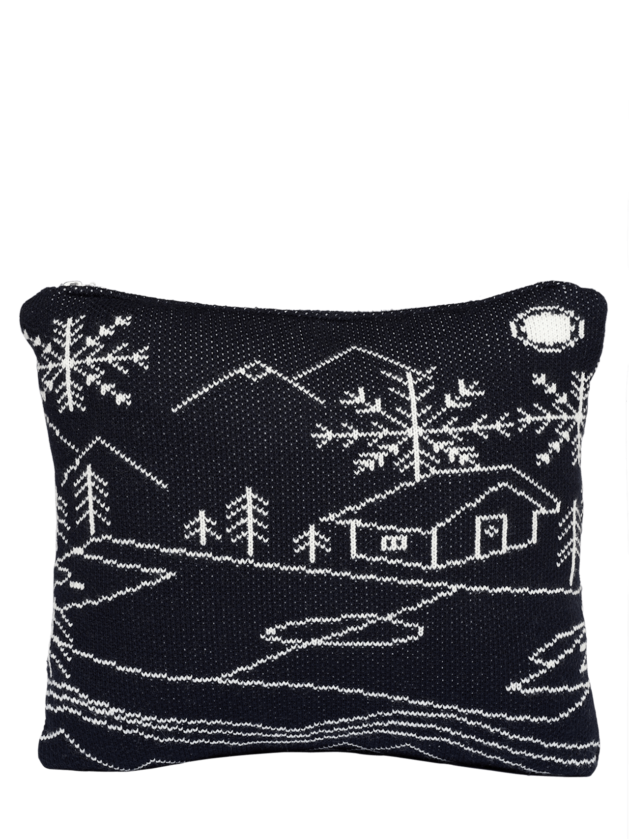 Coussin tricoté hiver detail 2