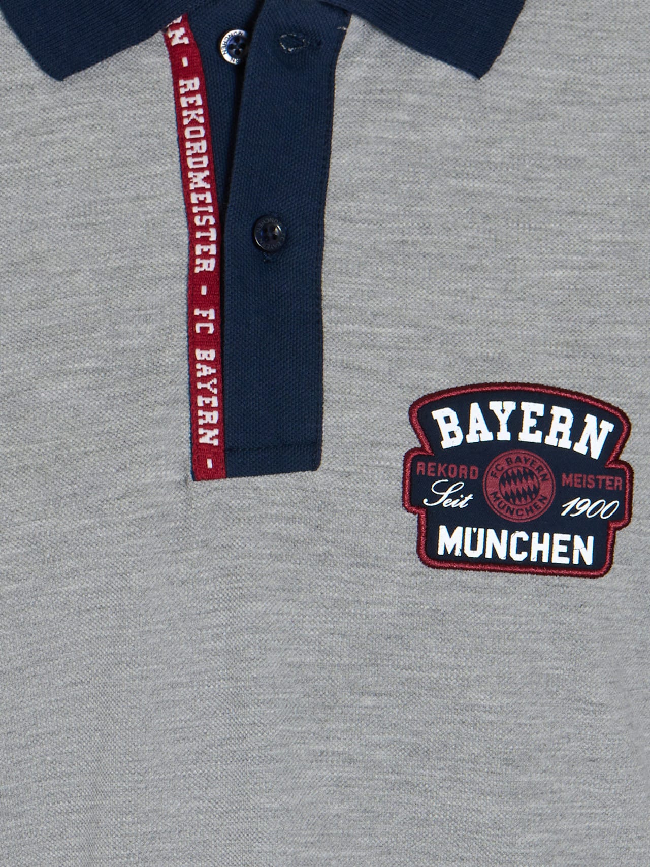 Langarm Poloshirt Rekordmeister detail 3