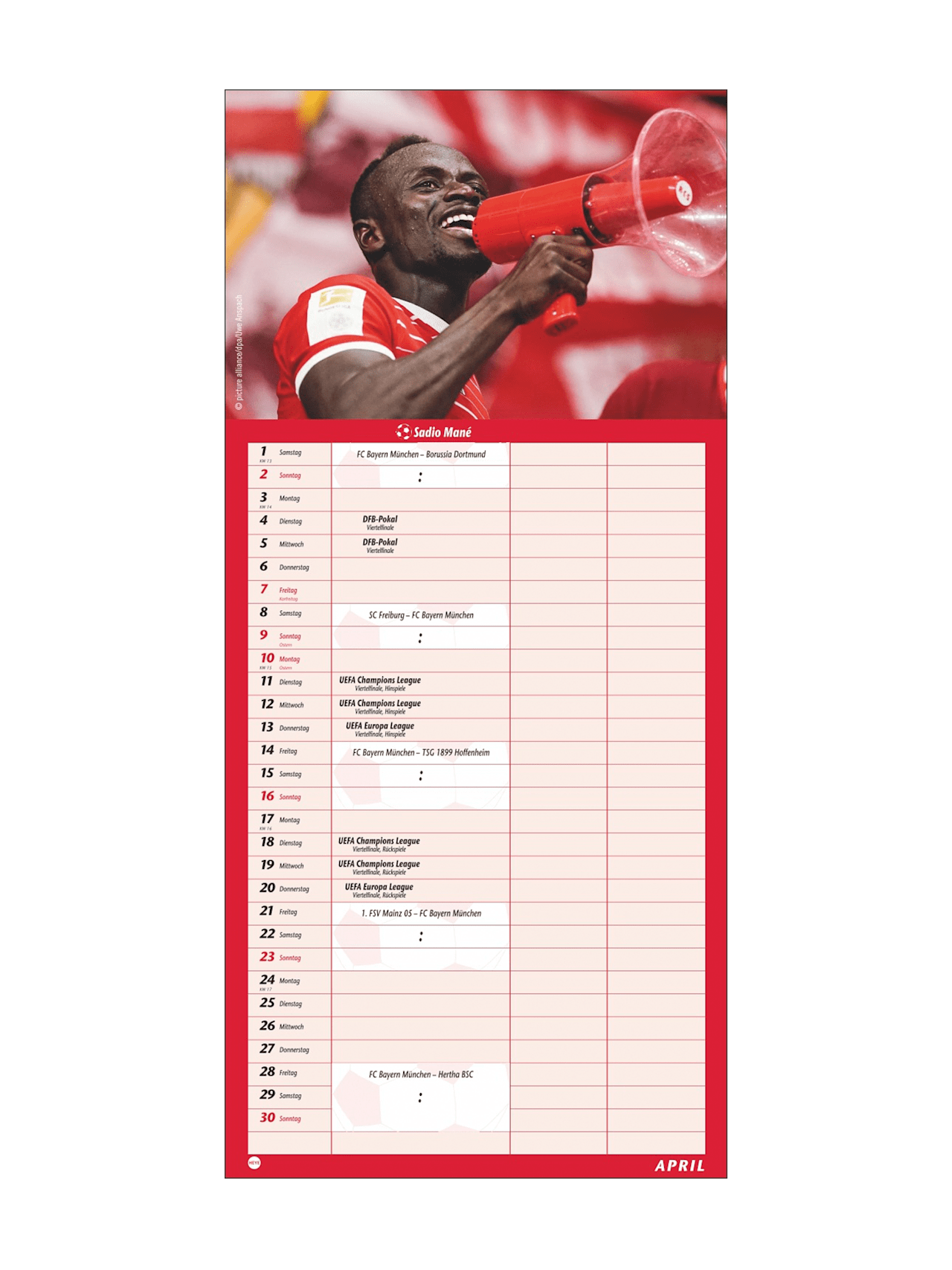 Fan planner 2023 detail 6
