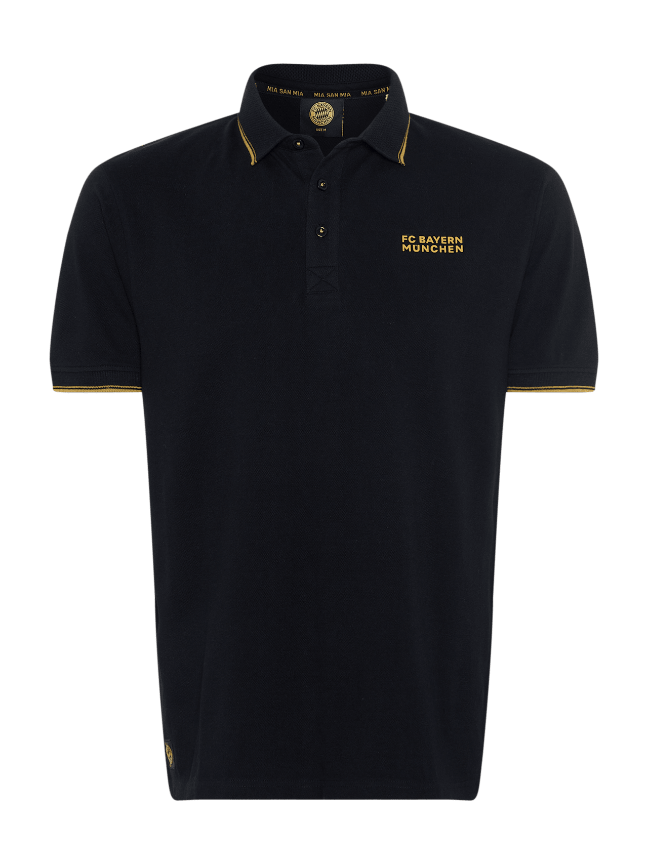 Polo negro y dorado detail 1