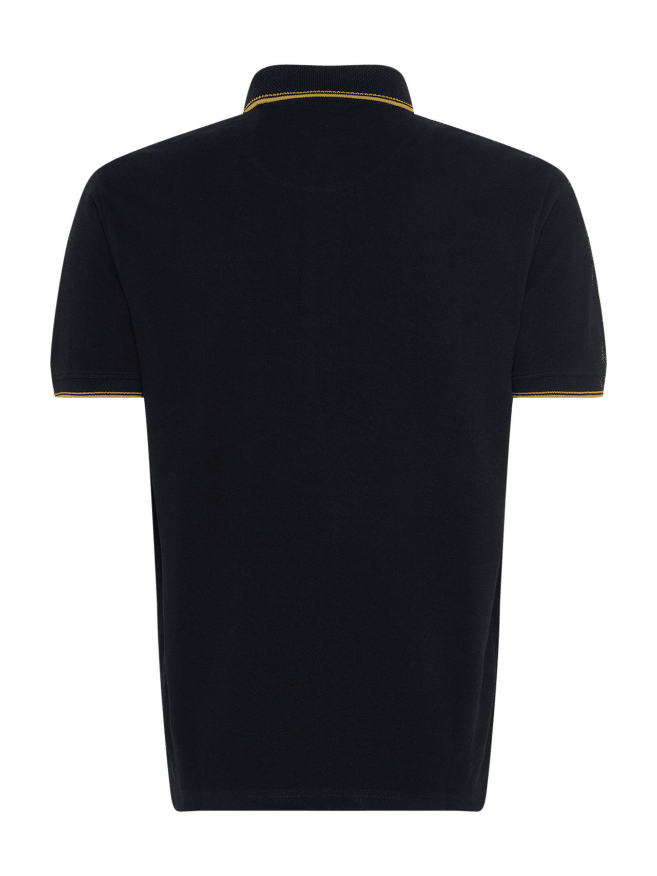 Polo negro y dorado detail 2