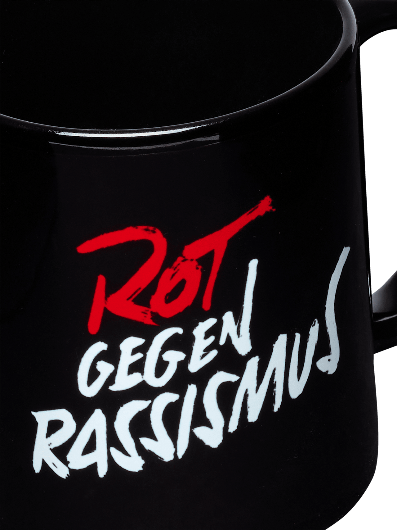 Tasse Rot gegen Rassismus detail 5
