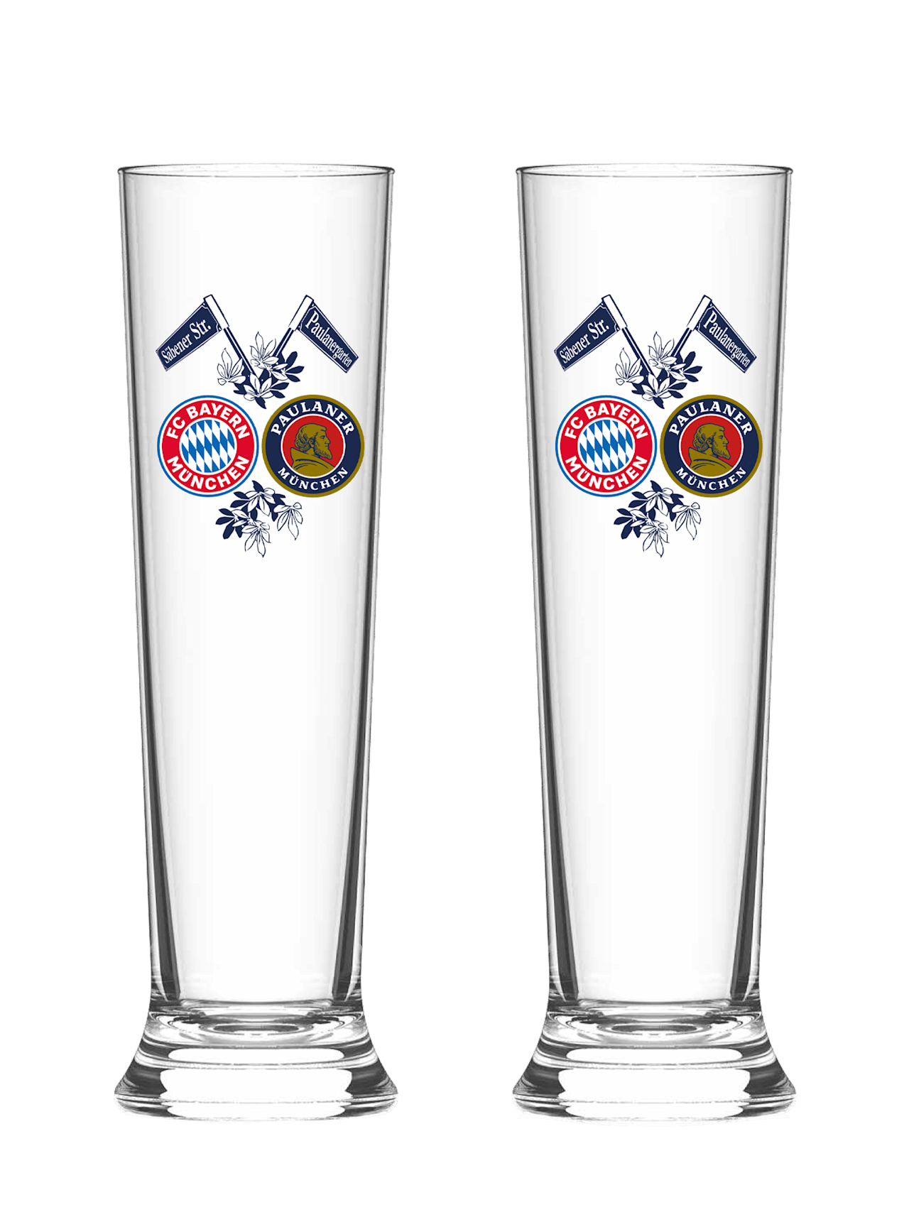 Pilsner glass set of 2 1