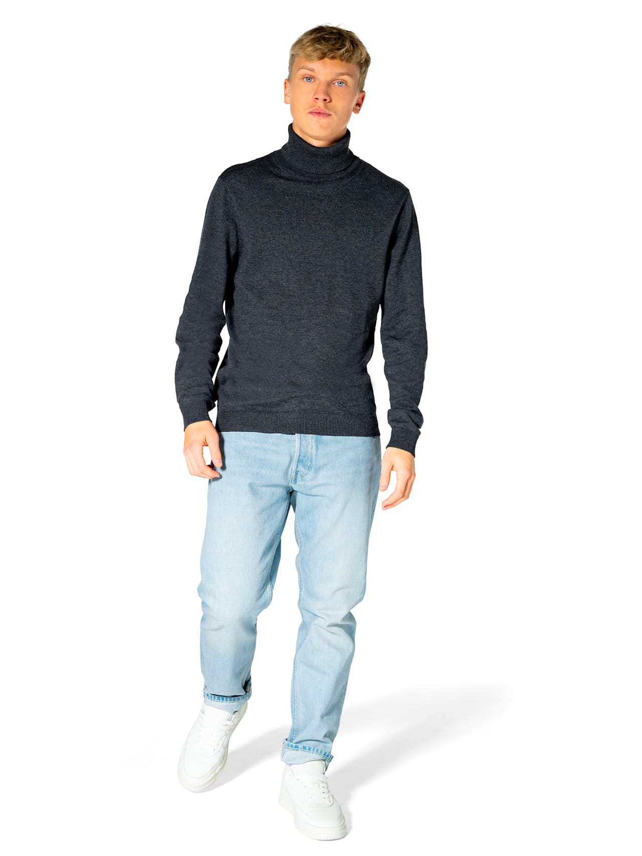 Rollkragen-Pullover Classic detail 3