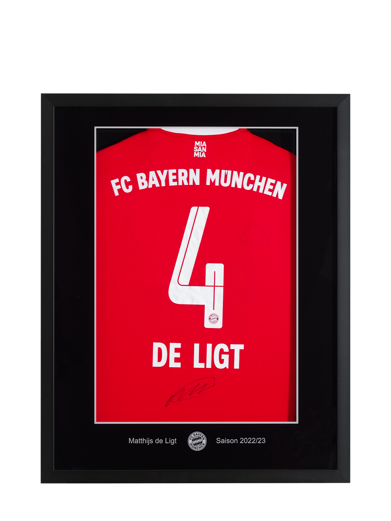 Gerahmtes Trikot de Ligt mit Unterschrift detail 1