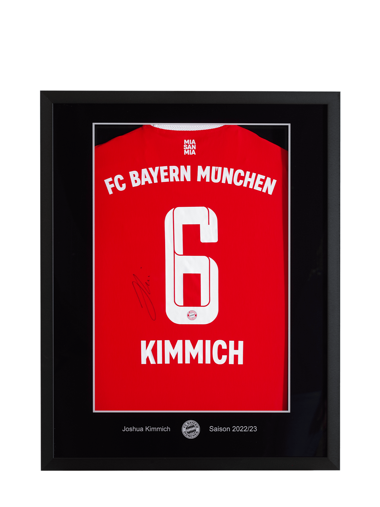 Gerahmtes Trikot Kimmich mit Unterschrift detail 1