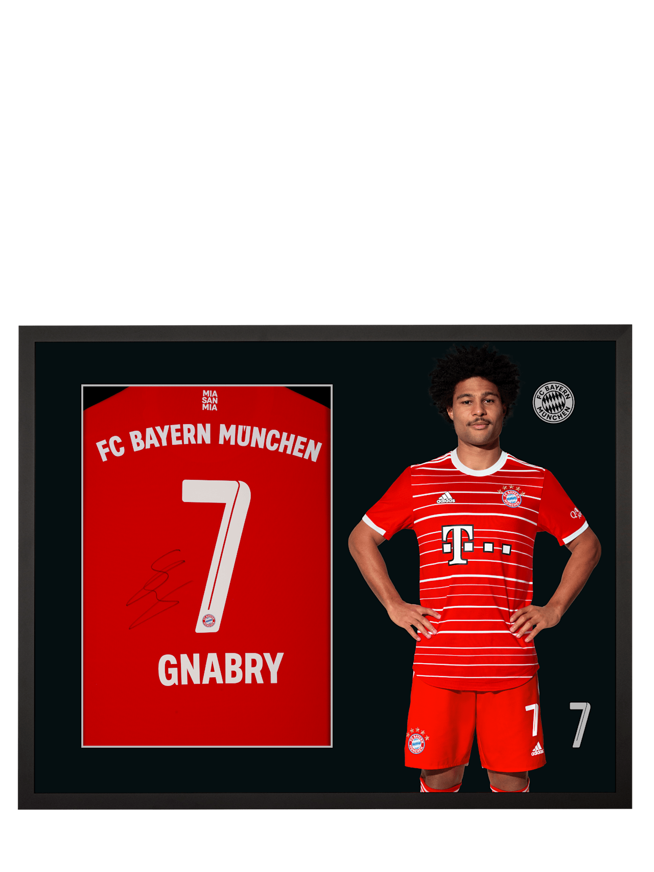 Trikotrahmen Gnabry + Unterschrift detail 1