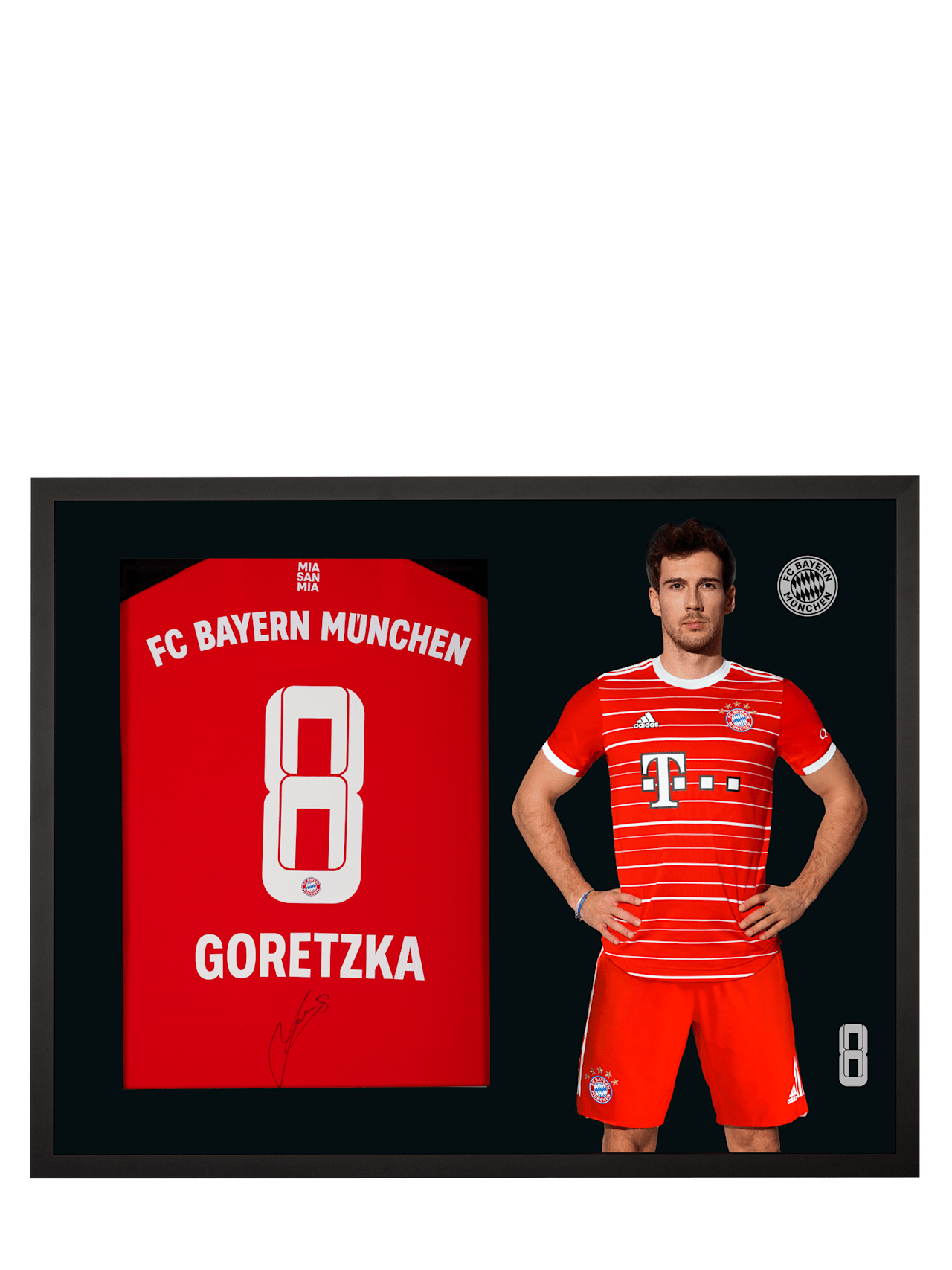 Trikotrahmen Goretzka + Unterschrift detail 1