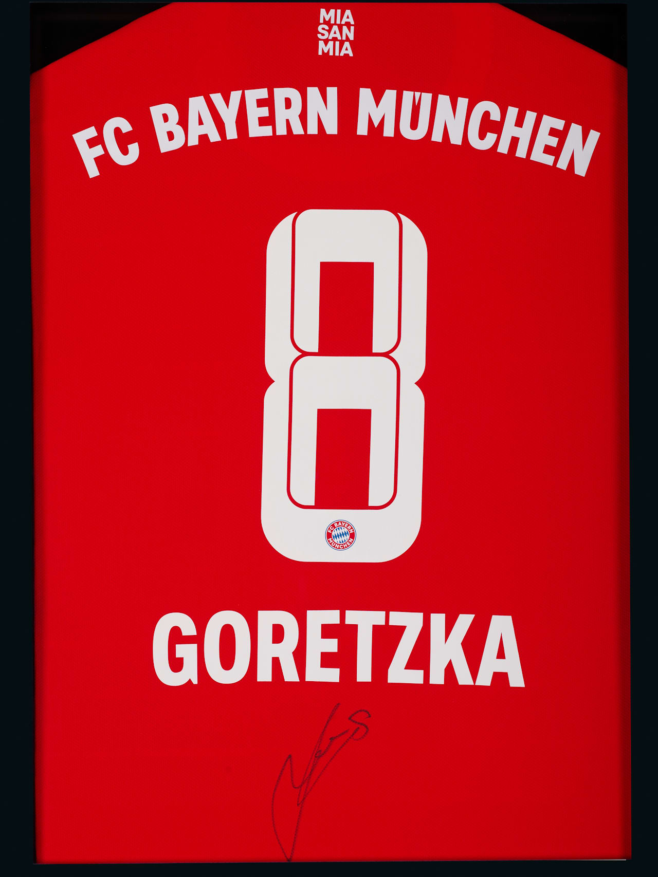 Trikotrahmen Goretzka + Unterschrift detail 2