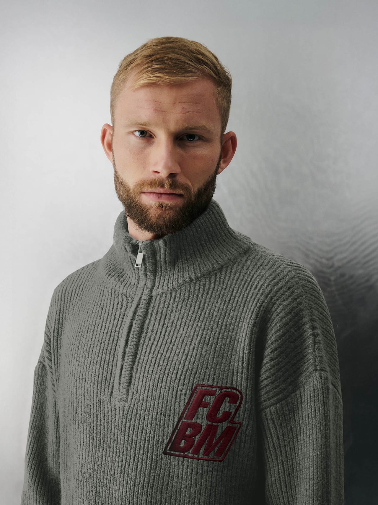 Half-zip knit jumper FCBM detail 5