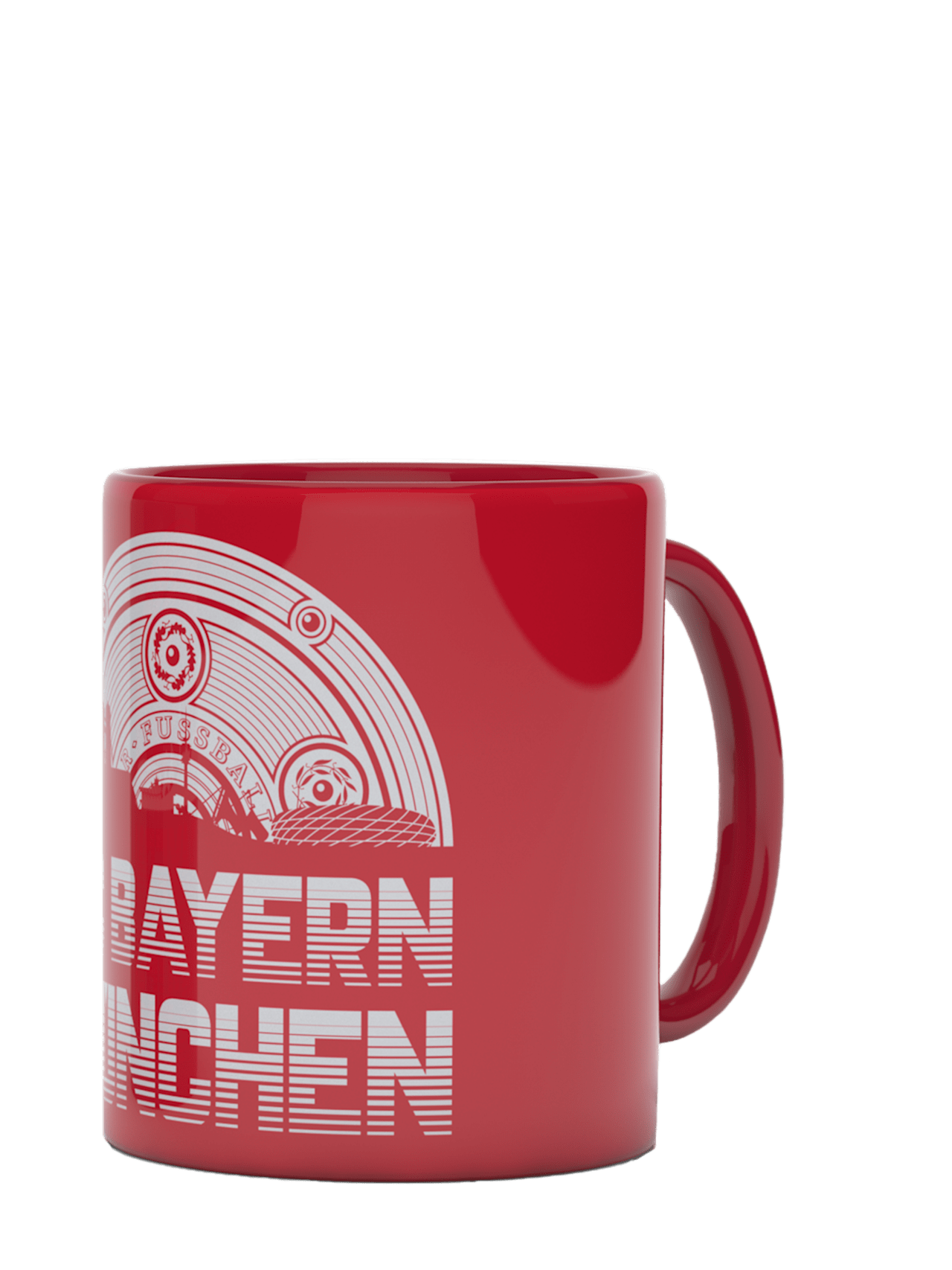 Tasse FC Bayern München à Rayures Rouge Et Blanc - Céramique 0,3 L, Logo 5 étoiles, Lavable Lave-vaisselle Et Micro-ondes