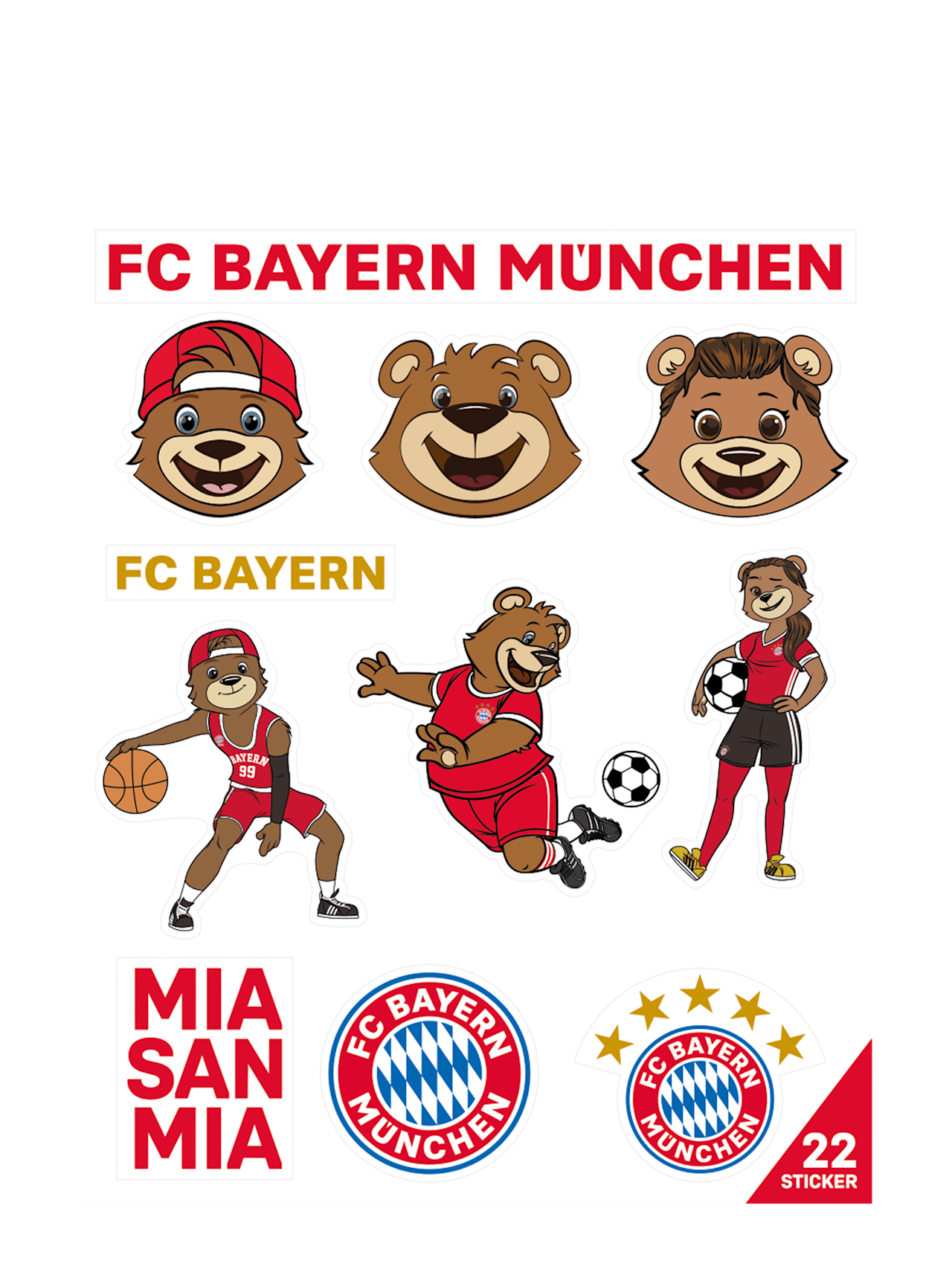 Kids Sticker set of 2 mascots 1