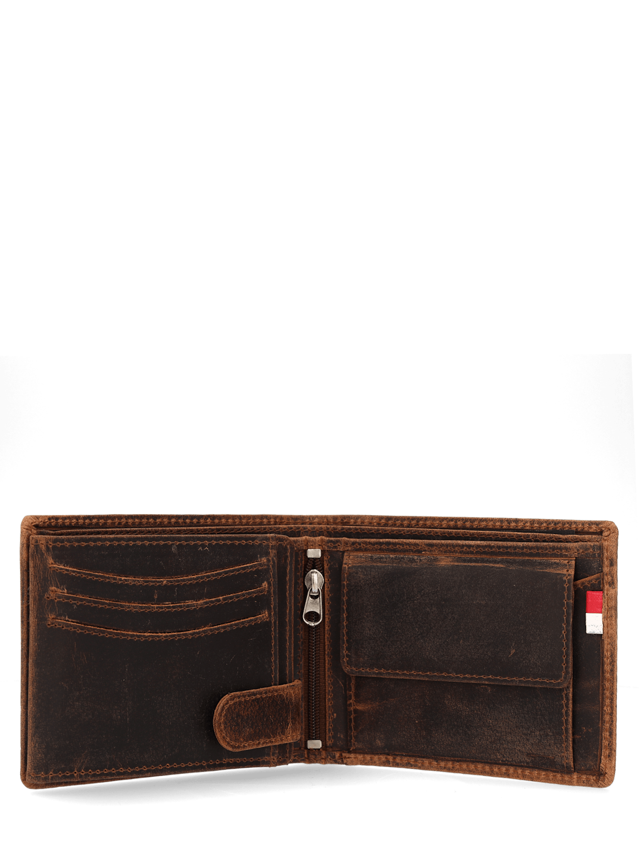 Leather set wallet & key fob detail 2