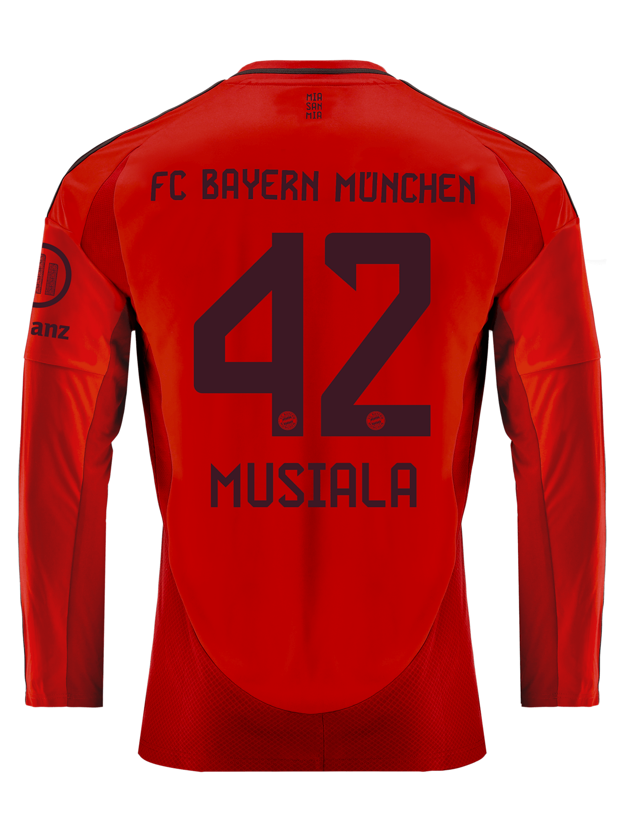 Jamal Musiala Men Long Sleeve Jersey Home 24-25 1