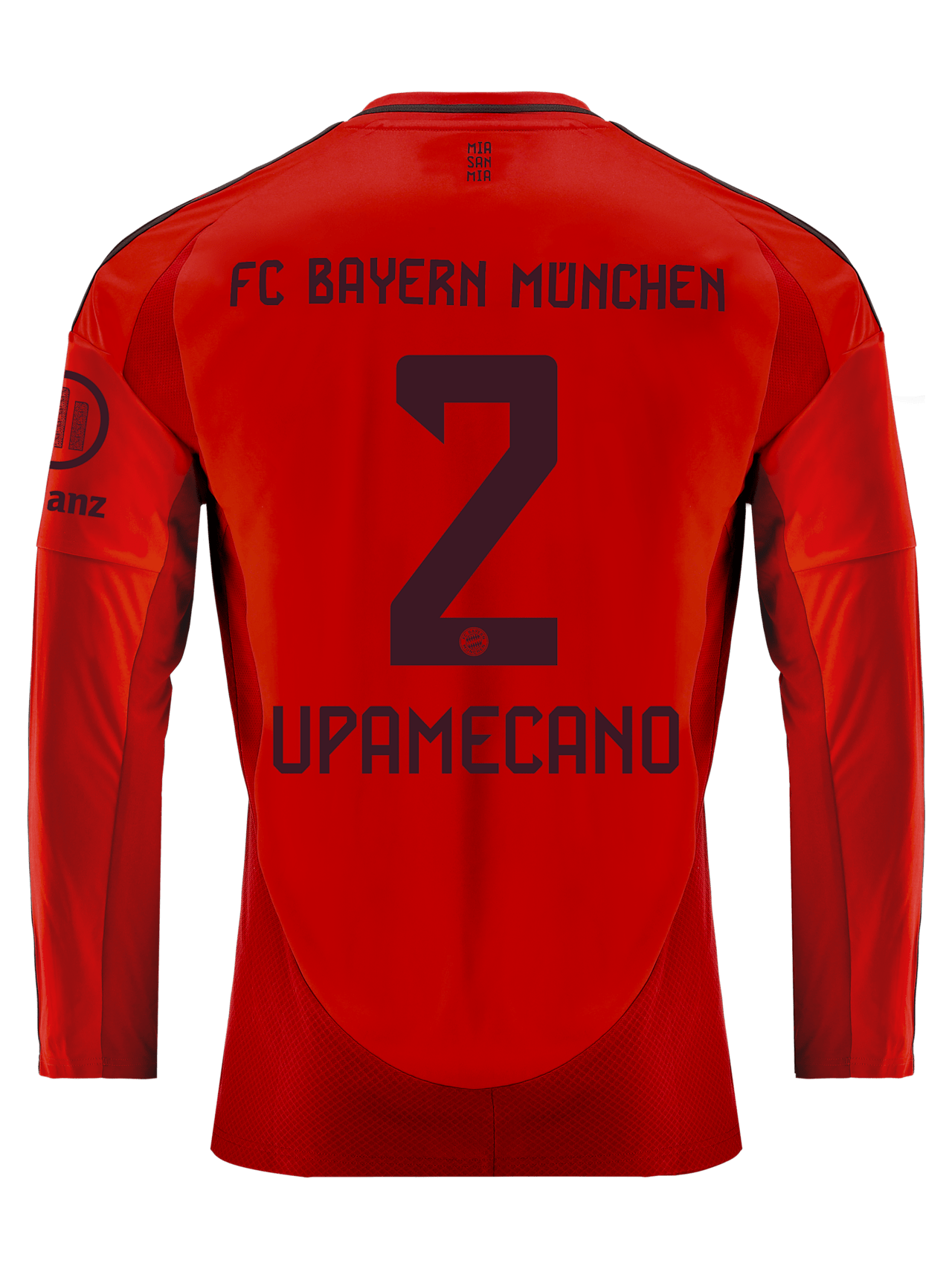Dayot Upamecano Men Long Sleeve Jersey Home 24-25 1