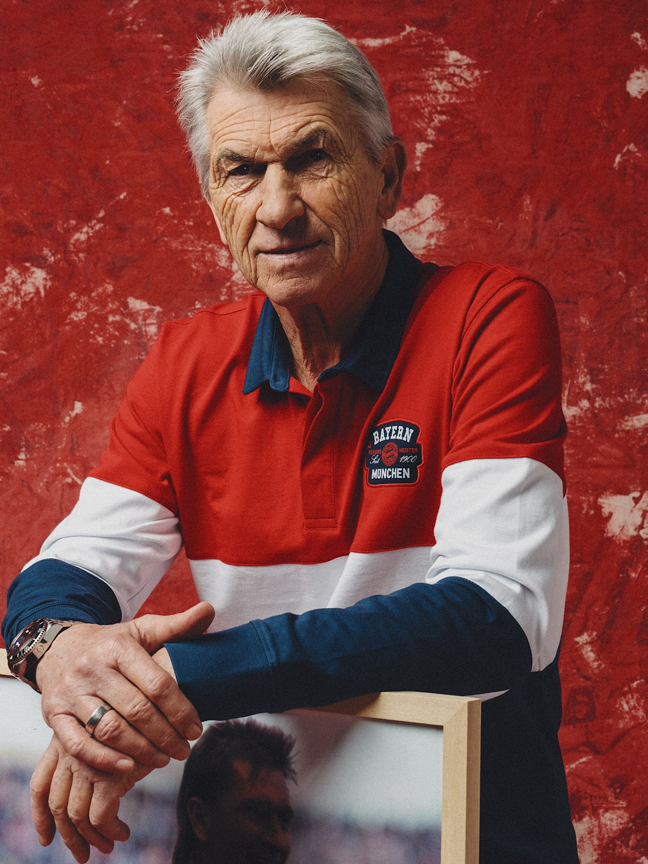 Langarm Poloshirt Rekordmeister detail 4