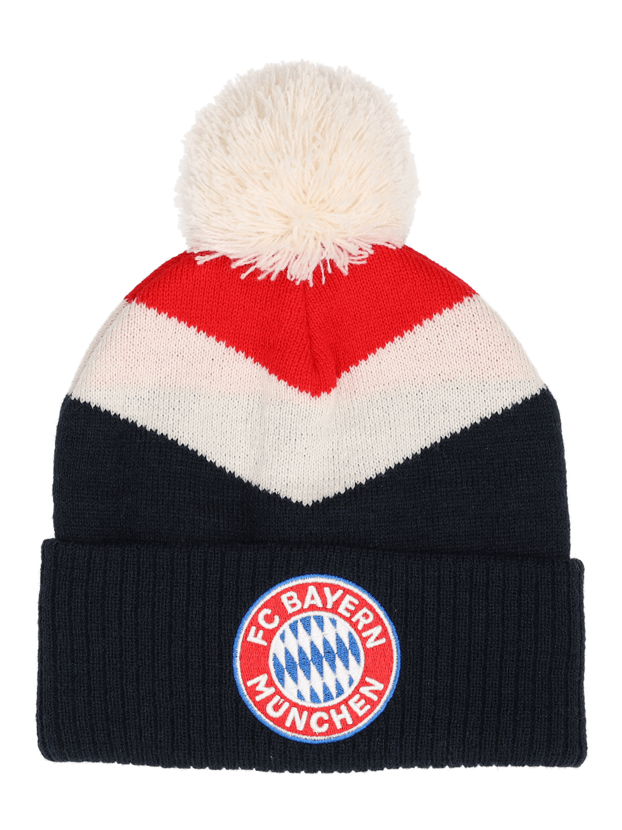 Colourblock bobble hat detail 1