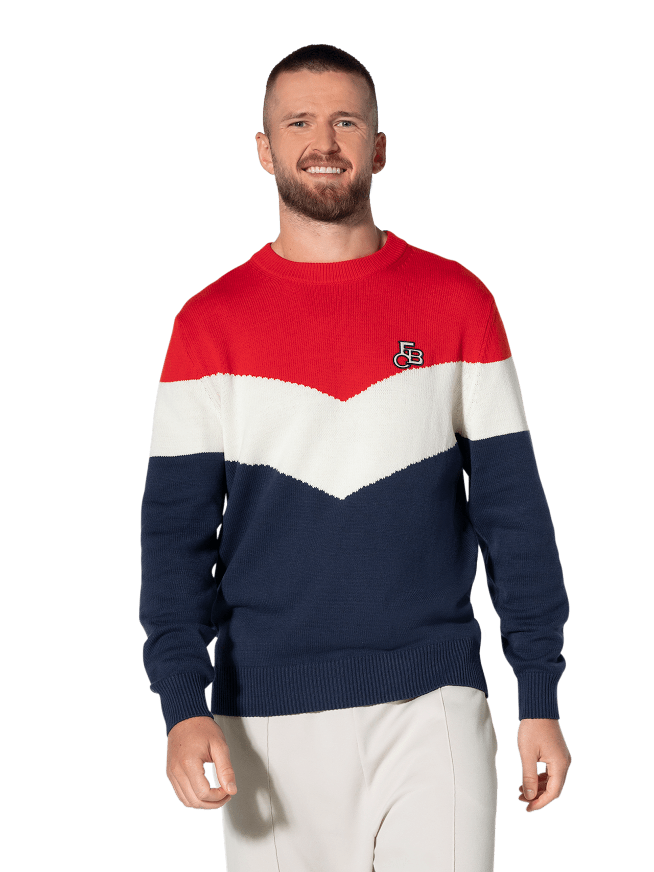 Herren Strickpullover Colourblock 1