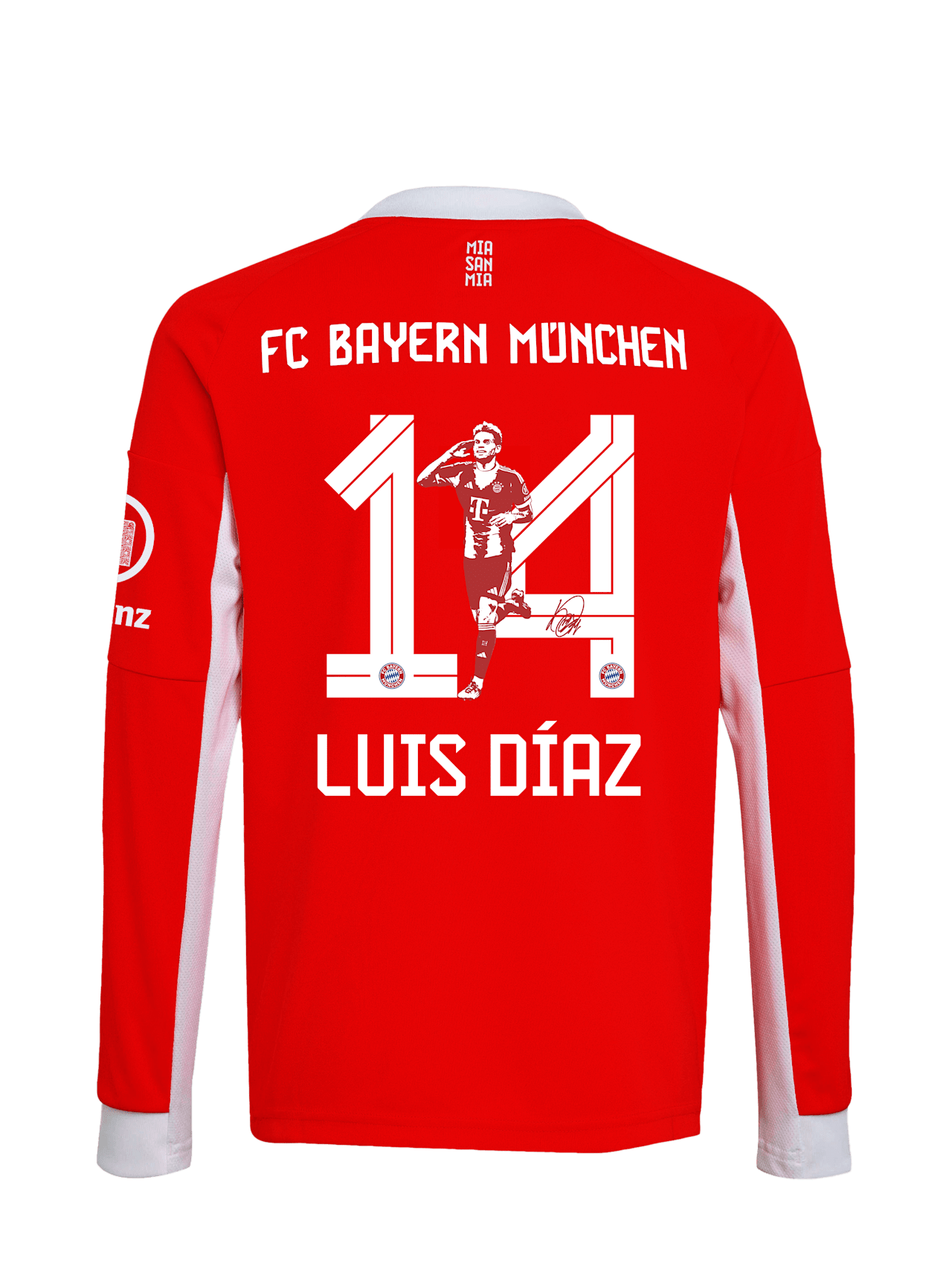 Luis Díaz Kids Long Sleeve Home Jersey 25-26 1