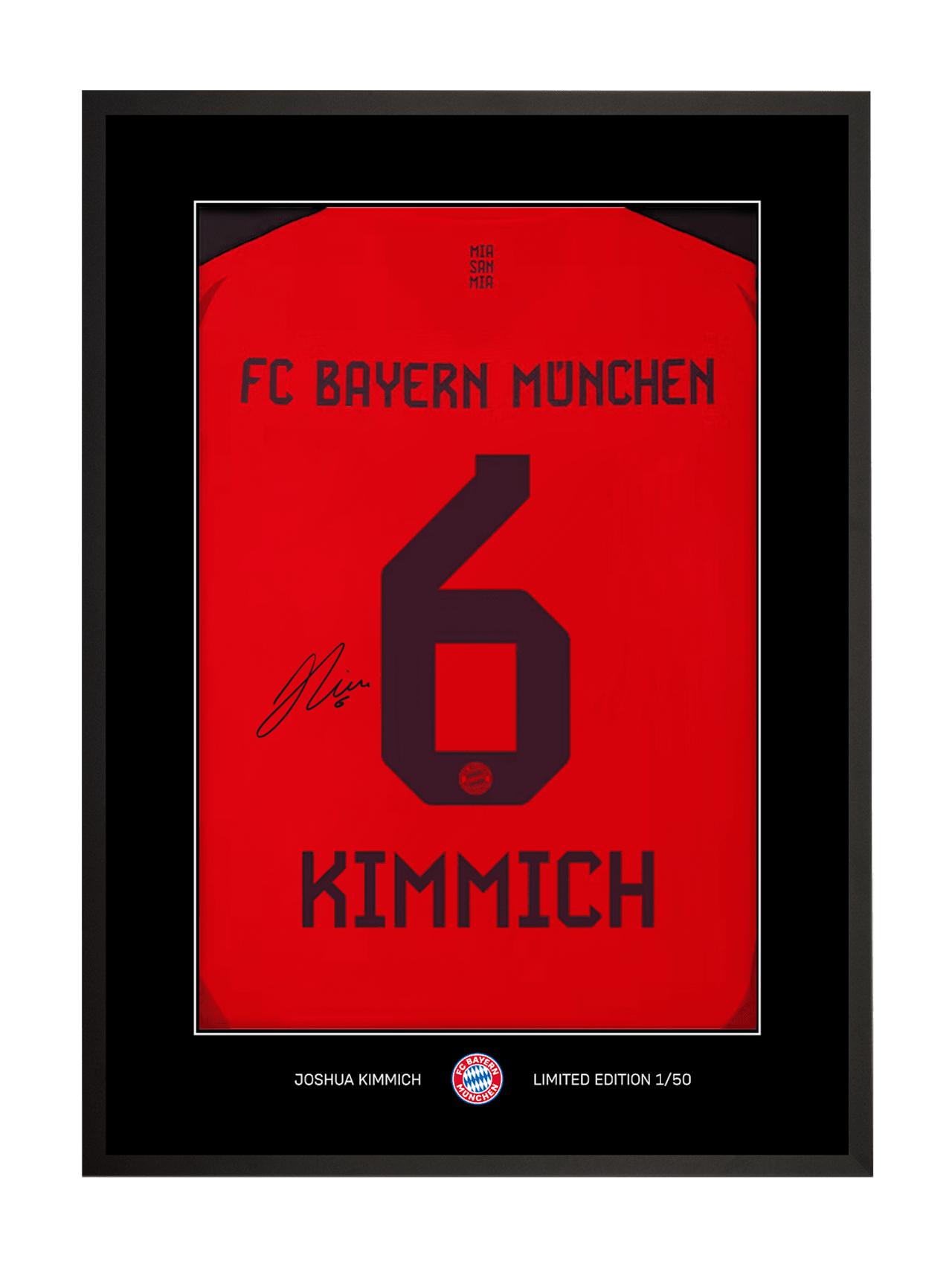 Trikotrahmen Kimmich signiert detail 1