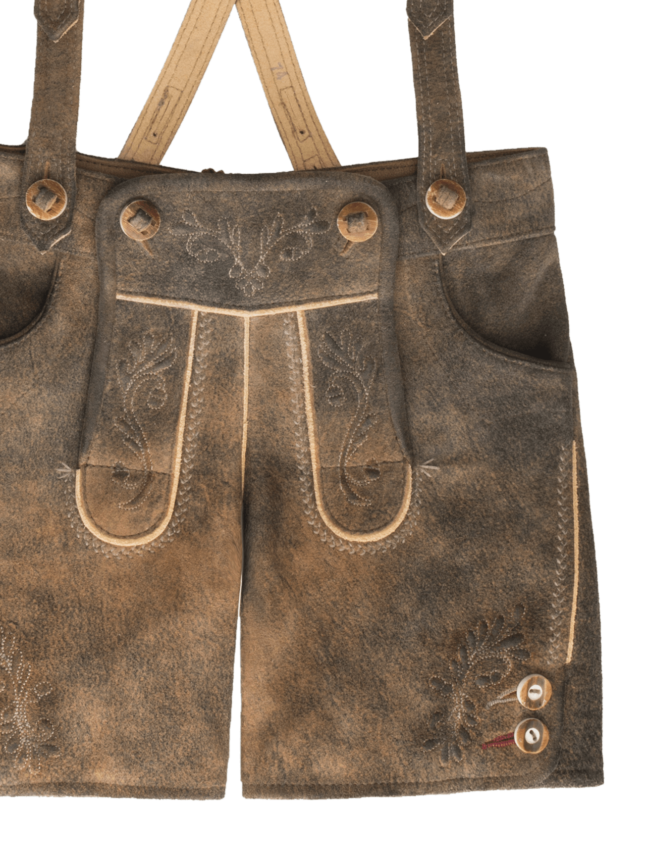 Lederhose mit Träger detail 2