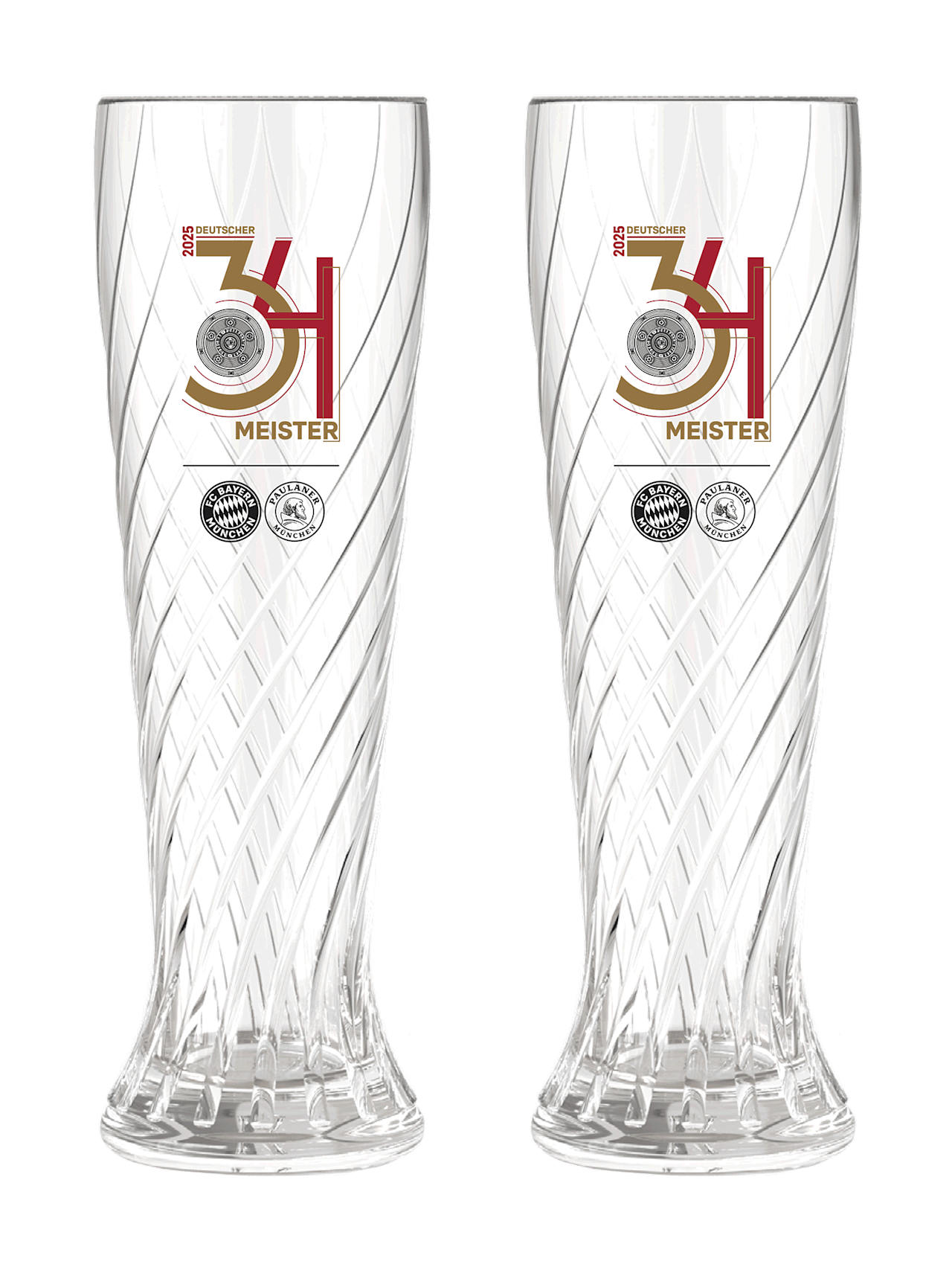 Weißbierglas Dt. Meister 2er-Set 2025 1