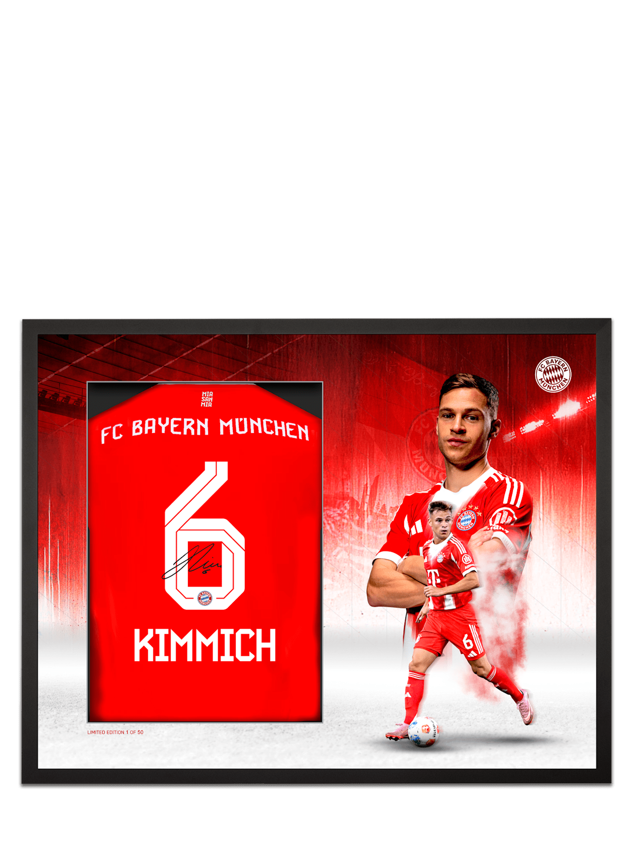 Trikotrahmen Kimmich + Signatur 90x70 cm detail 1