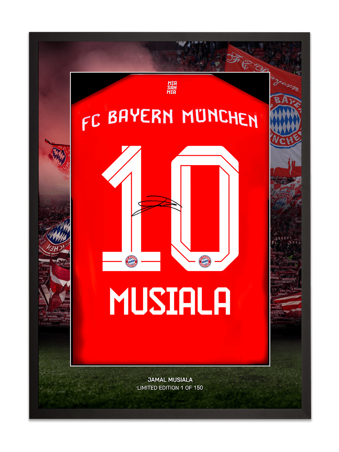 Trikotrahmen Musiala + Signatur 70x50 cm 1