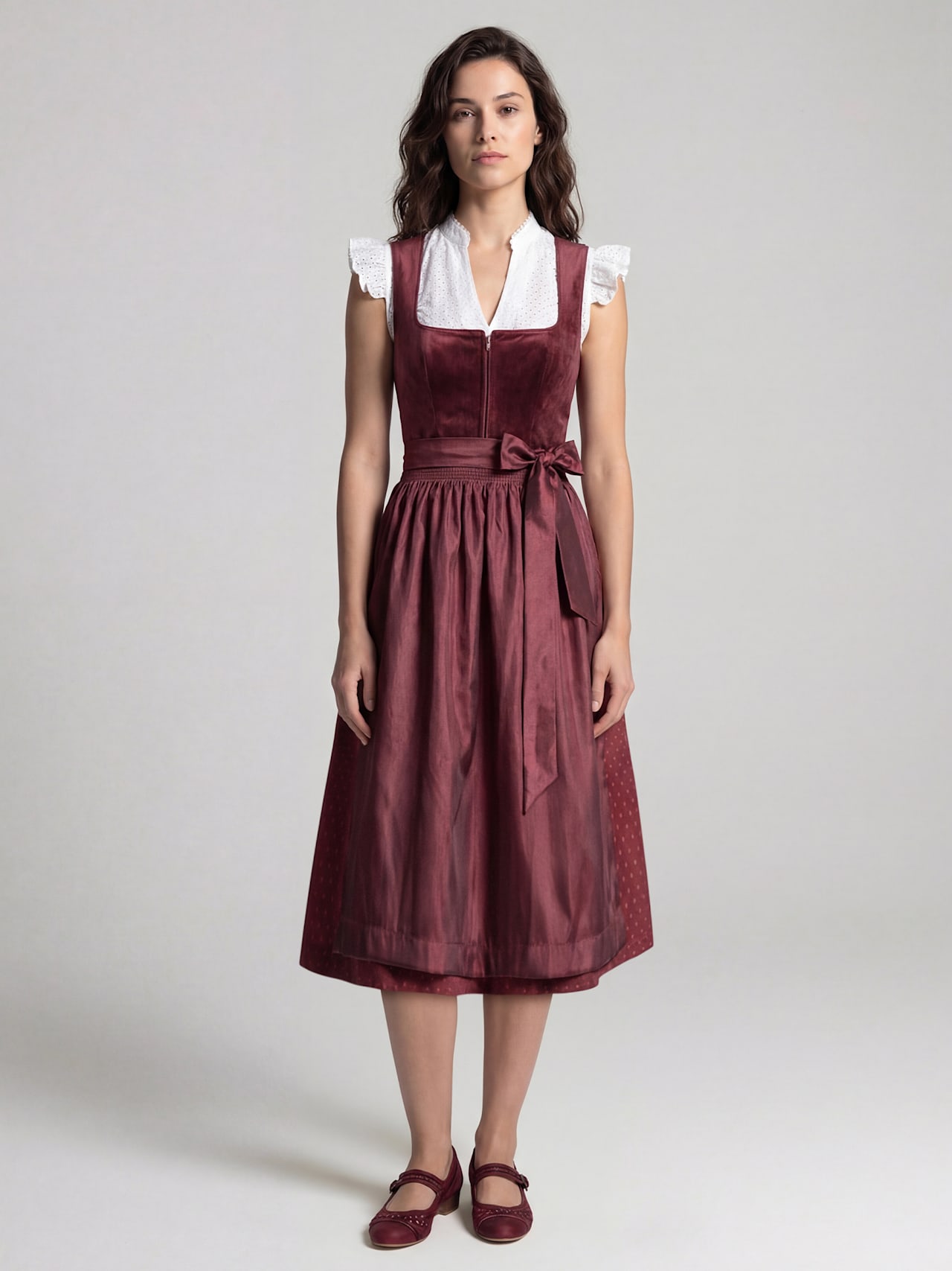 Damen Dirndl Samt 1