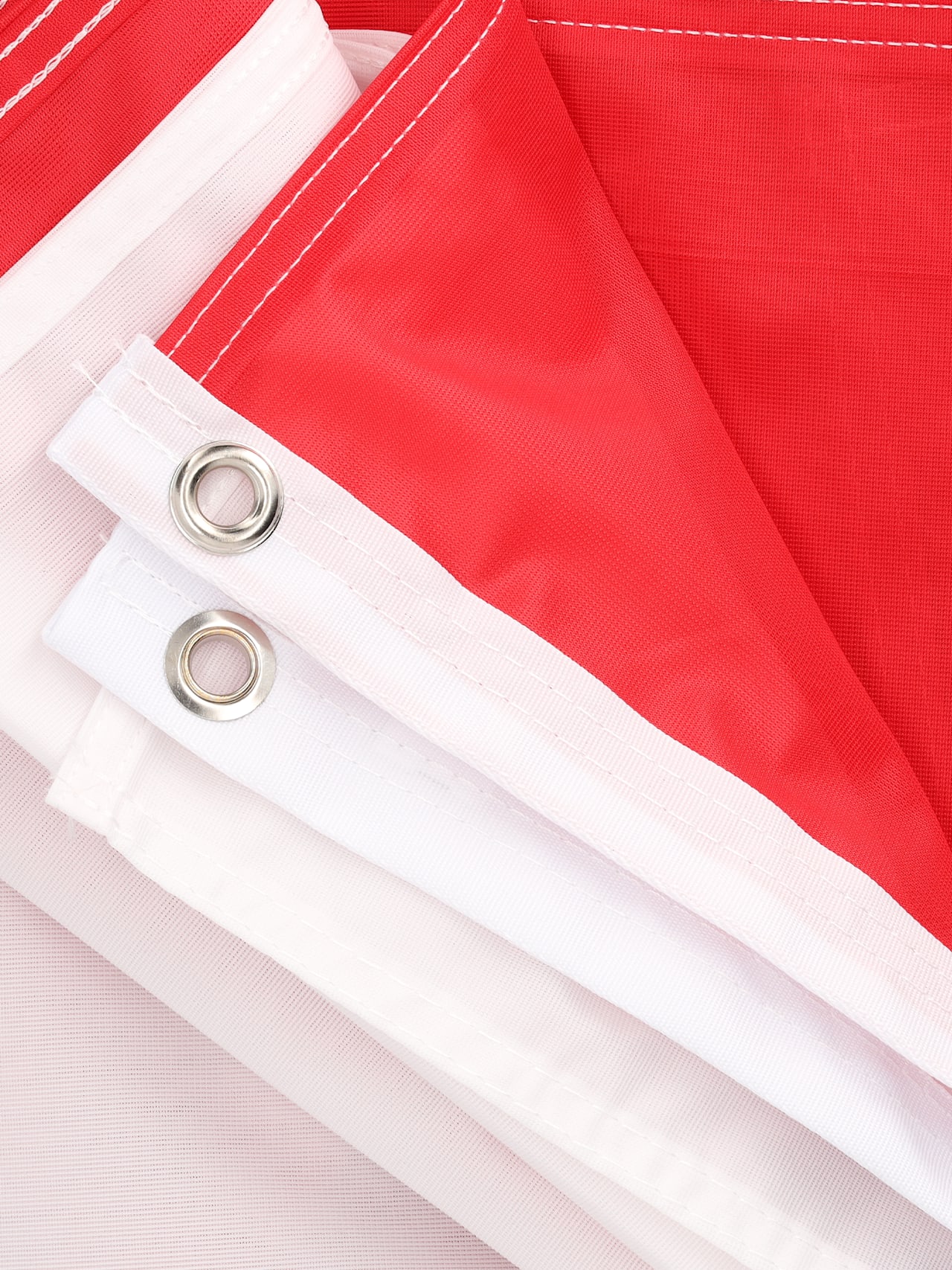 Vertical flag with logo 400x150 cm detail 2