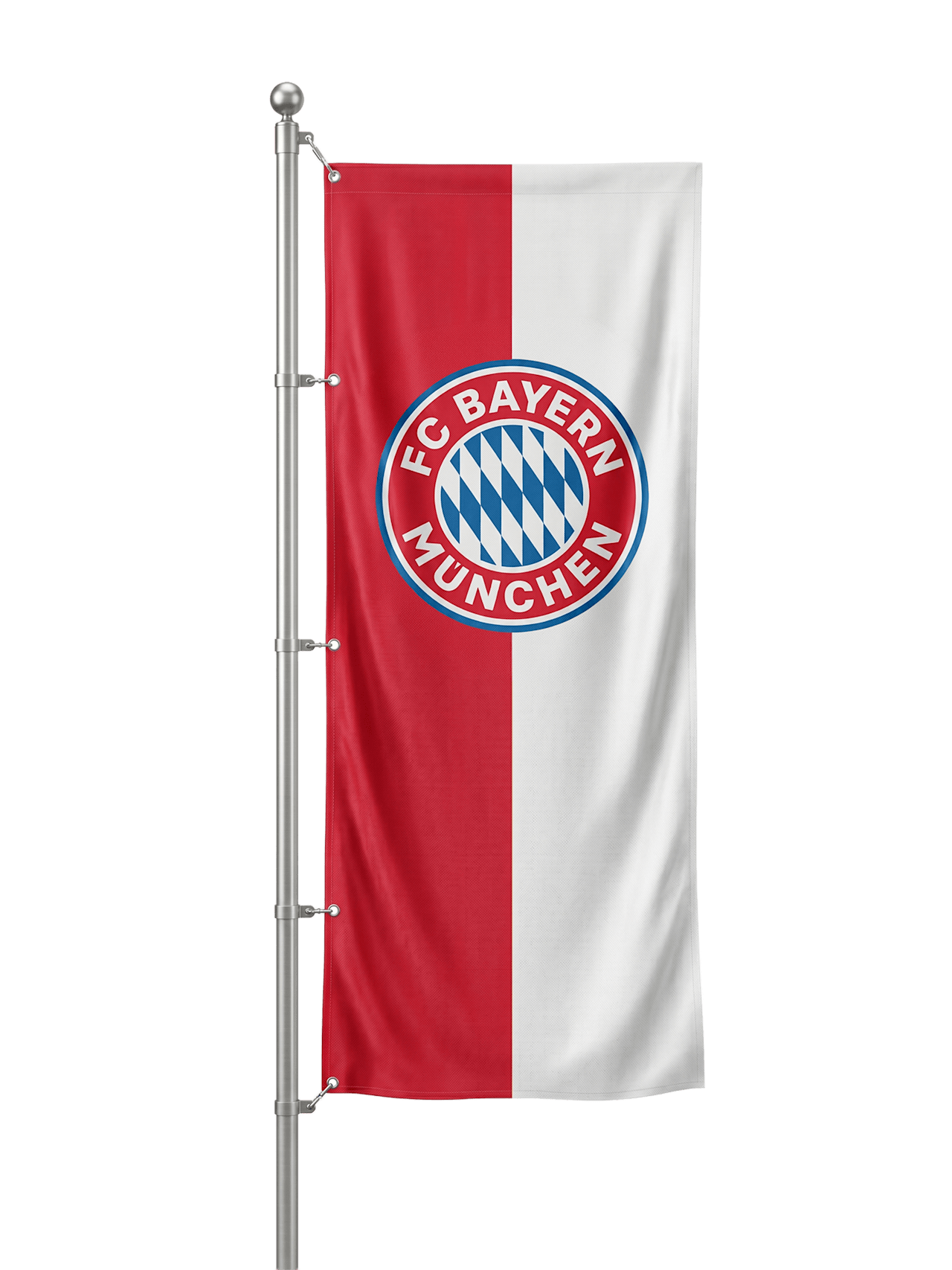 Vertical flag with logo 400x150 cm detail 3