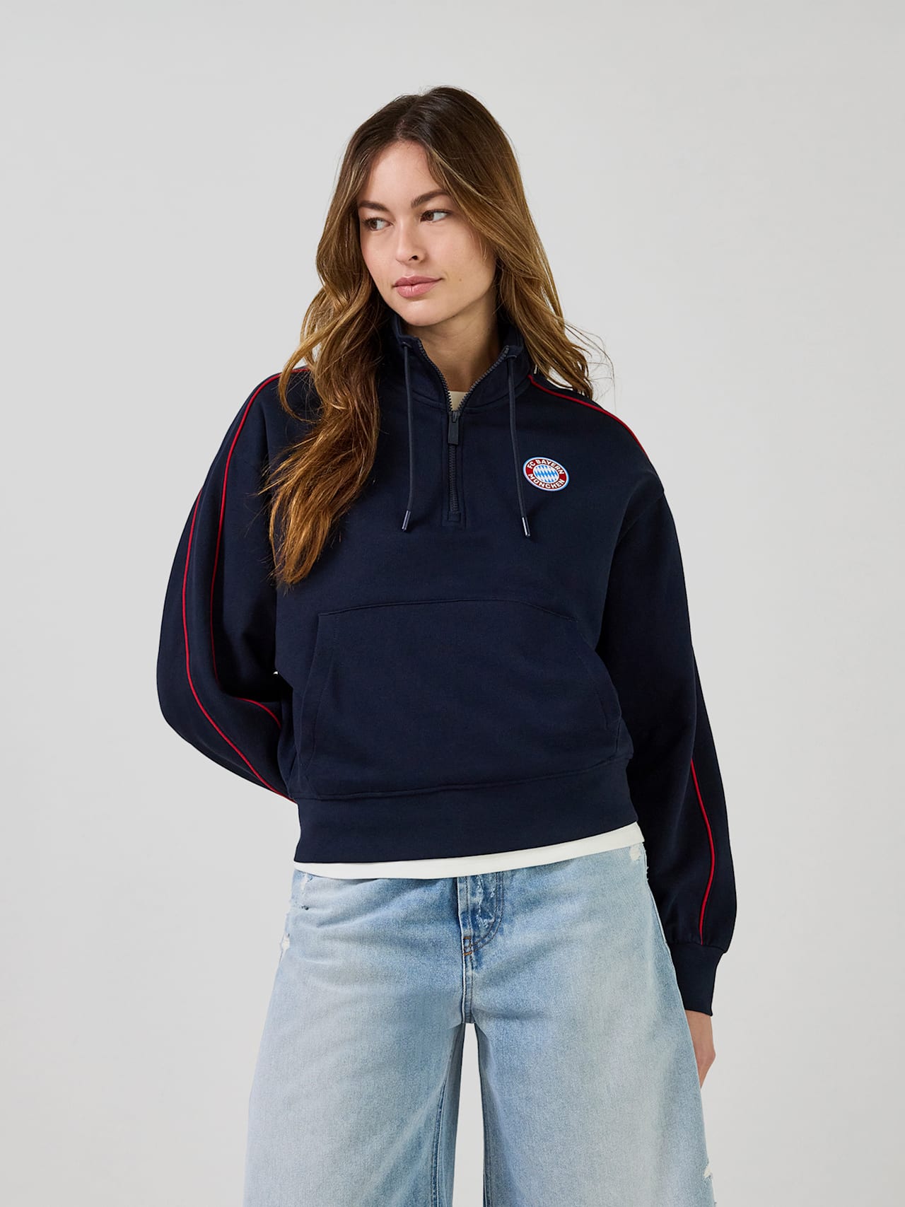 Damen Half-Zip Pullover Essentials 1