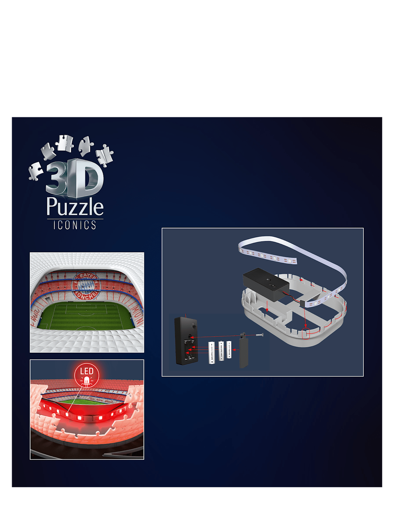 Puzzle 3D Arena mit Licht detail 5