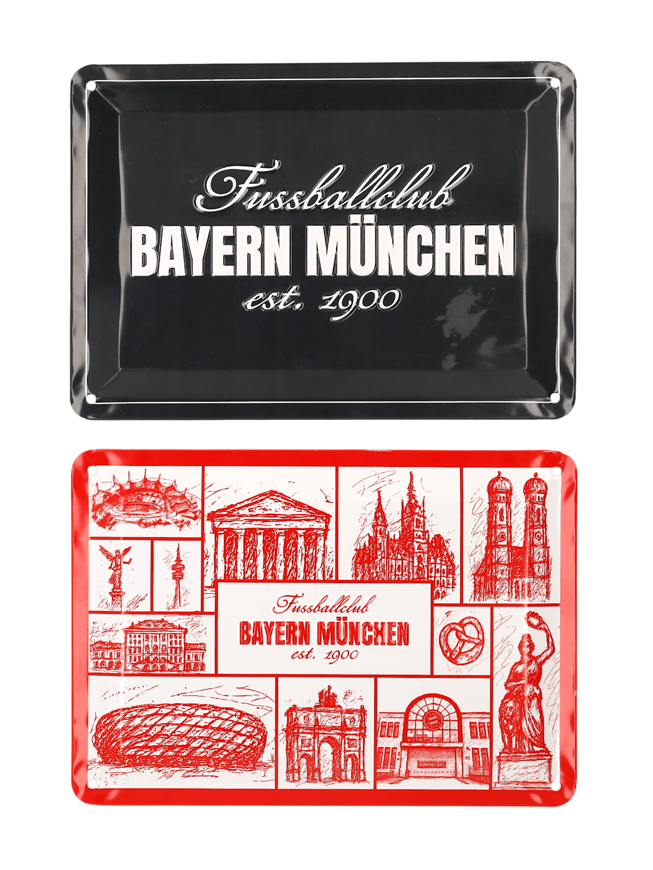Metallschild 2er-Set München 1