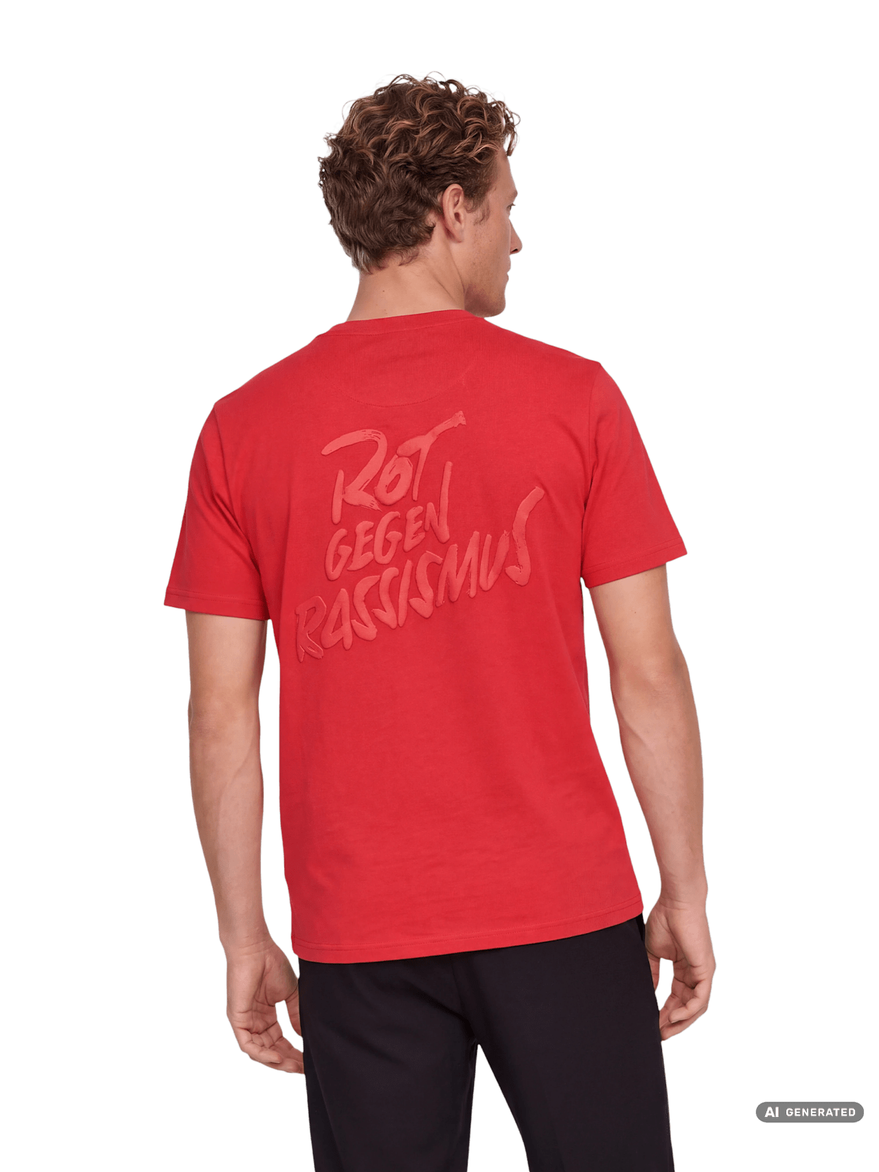 T-shirt Red against Racism detail 2