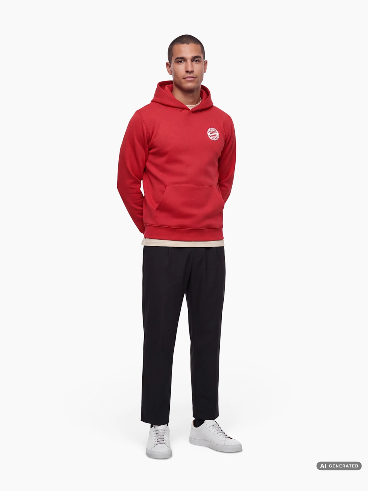 Hoodie Red against Racism detail 3