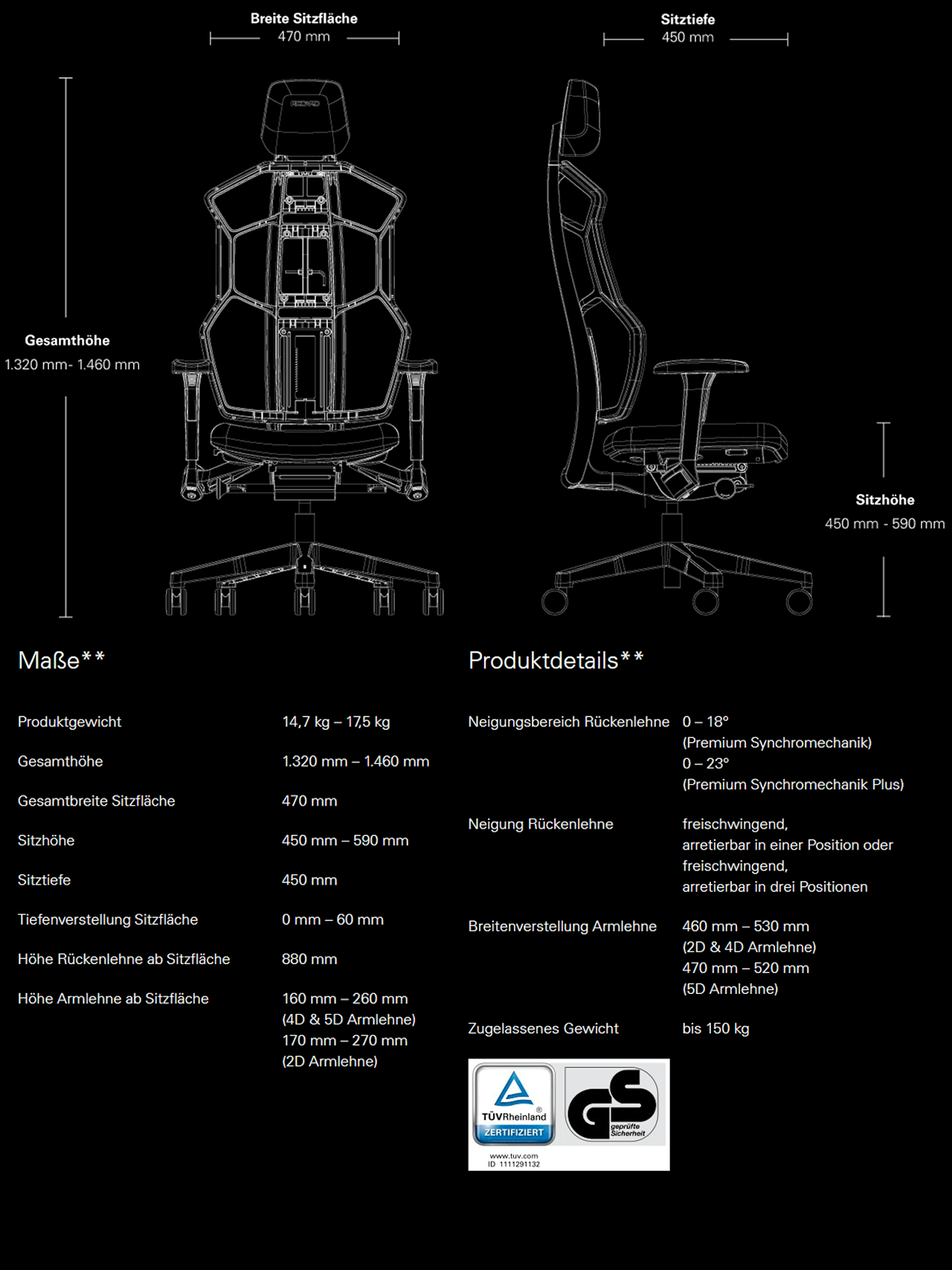 Gaming Stuhl Essentials AER detail 5