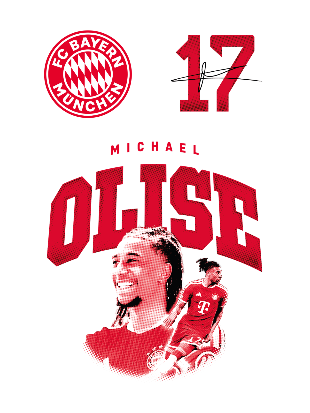 Michael Olise Wandtattoo Olise 40x60 cm 1